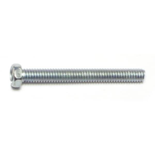 Midwest Fastener #8-32 x 1-1/2 in Slotted Hex Machine Screw, Zinc Plated Steel, 20 PK 65557 - main